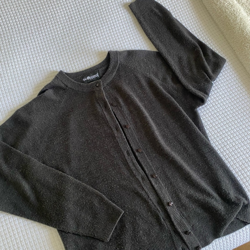 petite button down sweater